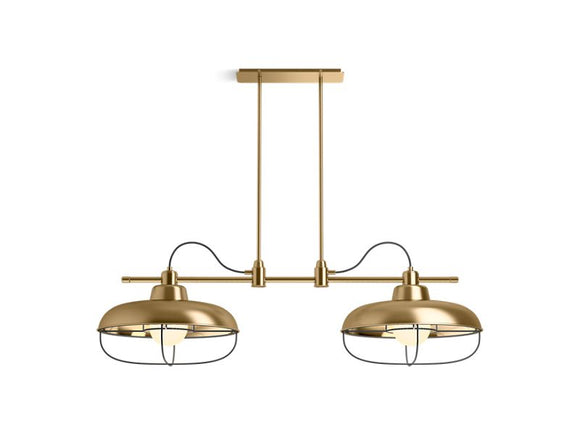 KOHLER K-23661-CH02 Modern Farm Two-light linear chandelier