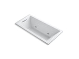 KOHLER K-1822-GVBCW-0 Underscore Rectangle 66" x 32" drop-in VibrAcoustic + BubbleMassage(TM) Air Bath with Bask(TM) heated surface and chromatherapy