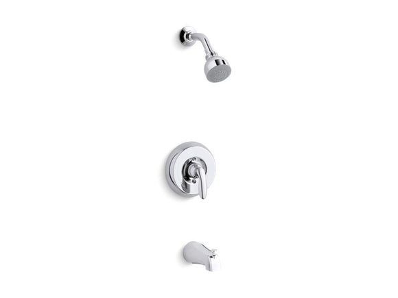KOHLER K-TS15601-4S Coralais Rite-Temp bath and shower trim set with lever handle, slip-fit spout and 2.5 gpm showerhead