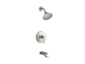 KOHLER TS97074-4-BN Pitch Rite-Temp Bath And Shower Trim With 2.0 Gpm Showerhead in Vibrant Brushed Nickel