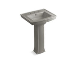 KOHLER 2359-8 Archer Pedestal bathroom sink with 8" widespread faucet holes