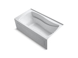 KOHLER K-1229-RAW Mariposa 66" x 36" alcove bath with Bask heated surface, integral apron, and right-hand drain