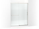 KOHLER K-707615-8G81 Elate Tall Sliding shower door, 75-1/2" H x 56-1/4 - 59-5/8" W, with heavy 5/16" thick Crystal Clear glass with privacy band