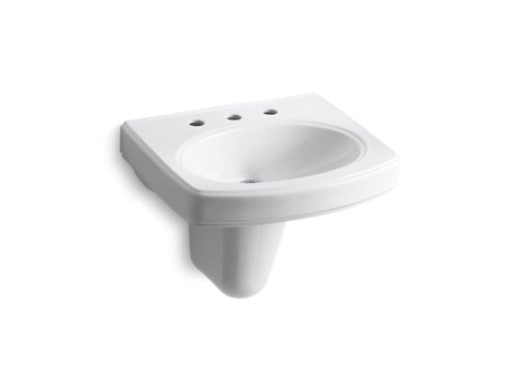 KOHLER 2035-8 Pinoir Wall-mount bathroom sink with 8