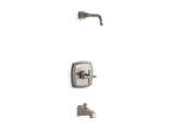 KOHLER TLS16225-3-BN Margaux Rite-Temp(R) Bath And Shower Valve Trim With Cross Handle And Npt Spout, Less Showerhead in Vibrant Brushed Nickel