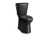 KOHLER 20198-7 Betello Comfort Height Two-Piece Elongated 1.28 Gpf Chair Height Toilet With Continuousclean Technology in Black