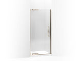 KOHLER 705738-L-ABV Finial Pivot Shower Door, 72-1/4" H X 36-1/4 - 38-3/4" W, With 1/2" Thick Crystal Clear Glass in Anodized Brushed Bronze