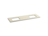 KOHLER 5462-S34 Solid/Expressions 73" Vanity Top With Double Verticyl(R) Rectangular Cutout in Almond Expressions