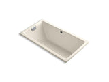 KOHLER K-856-GCP-47 Tea-for-Two 66" x 36" drop-in BubbleMassage air bath with Polished Chrome airjet finish finish