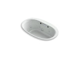 KOHLER K-5714-XH2G-95 Underscore Oval 60" x 36" drop-in whirlpool + BubbleMassage(TM) Air Bath