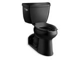 KOHLER 3578-T-7 Barrington Comfort Height Two-Piece Elongated Chair Height Toilet With Tank Cover Locks in Black
