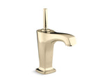 KOHLER 16230-4-AF Margaux Single-Hole Bathroom Sink Faucet With 5-3/8" Spout And Lever Handle in Vibrant French Gold