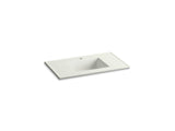 KOHLER K-2781-1-G81 Ceramic/Impressions 37" rectangular vanity-top bathroom sink with single faucet hole