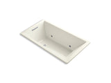 KOHLER K-1173-GVBCW-96 Underscore Rectangle 66" x 36" drop-in VibrAcoustic + BubbleMassage(TM) Air Bath with Bask(TM) heated surface and chromatherapy