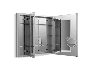 KOHLER K-99011 Verdera 40" W x 30" H aluminum medicine cabinet with adjustable magnifying mirror and slow-close door