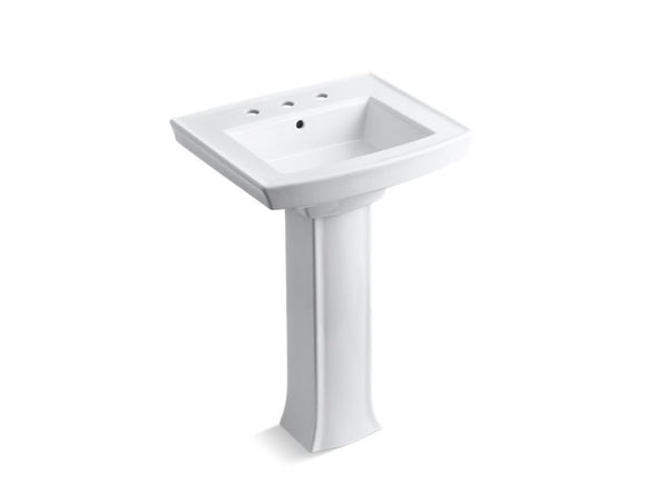 KOHLER 2359-8 Archer Pedestal bathroom sink with 8