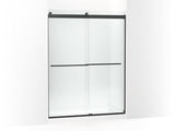 KOHLER K-702424-L Levity Plus Frameless sliding shower door, 77-9/16" H x 56-5/8 - 59-5/8" W, with 5/16"-thick Crystal Clear glass