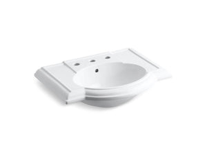 KOHLER K-2295-8-0 Devonshire Bathroom sink with 8" widespread faucet holes