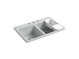KOHLER K-8679-3A2 Riverby 33" top-mount double-bowl workstation kitchen sink