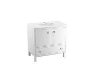 KOHLER K-CM99506-BD1 Jacquard 36" bathroom vanity cabinet with sink and quartz top