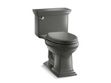 KOHLER 3813-58 Memoirs Stately Comfort Height One-Piece Compact Elongated 1.28 Gpf Chair Height Toilet With Quiet-Close Seat in Thunder Grey