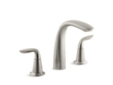 KOHLER T5323-4-BN Refinia Bath Faucet Trim For High-Flow Valve With Lever Handles , Valve Not Included in Vibrant Brushed Nickel
