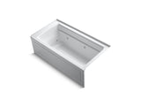 KOHLER K-1122-RA Archer 60" x 32" alcove whirlpool bath with integral apron, integral flange and right-hand drain