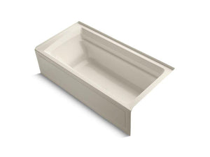 KOHLER K-1125-RAW-47 Archer 72" x 36" alcove bath with Bask heated surface, integral apron and right-hand drain
