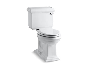 KOHLER 3816-RA-0 Memoirs Classic Comfort Height Two-Piece Elongated 1.28 Gpf Chair Height Toilet With Right-Hand Trip Lever in White