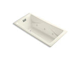KOHLER K-865-H2-96 Tea-for-Two 72" x 36" drop-in whirlpool with reversible drain and heater without trim