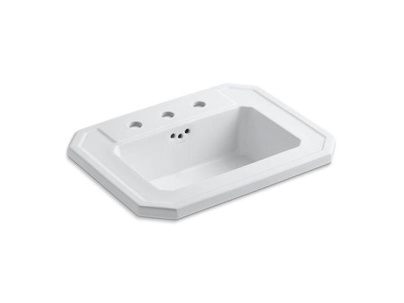 KOHLER K-2325-8-0 Kathryn Drop-in bathroom sink with 8