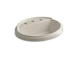KOHLER K-2992-8-G9 Tresham Oval Drop-in bathroom sink with 8" widespread faucet holes