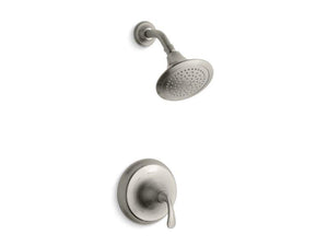 KOHLER TS10276-4E-BN Forté Sculpted Rite-Temp Shower Trim With 2.0 Gpm Showerhead in Vibrant Brushed Nickel