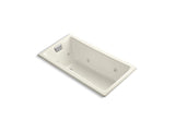KOHLER K-852-H2-96 Tea-for-Two 60" x 32" drop-in whirlpool with reversible drain and heater without trim
