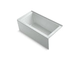 KOHLER K-1956-RA Underscore 60" x 30" alcove bath with integral apron, integral flange and right-hand drain