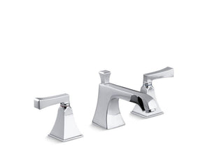 KOHLER 454-X4V-CP Memoirs Stately Widespread Sink Faucet With Red And Blue Indexing And Deco Lever Handles in Polished Chrome