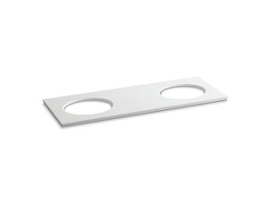 KOHLER K-5433 Solid/Expressions 61" vanity top with double Verticyl oval cutout
