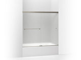 KOHLER K-707000-D3 Revel Sliding bath door, 55-1/2" H x 56-5/8 - 59-5/8" W, with 1/4" thick Frosted glass