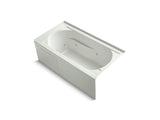 KOHLER K-1357-RAW Devonshire 60" x 32" alcove whirlpool bath with integral apron, integral flange, right-hand drain, and Bask heated surface