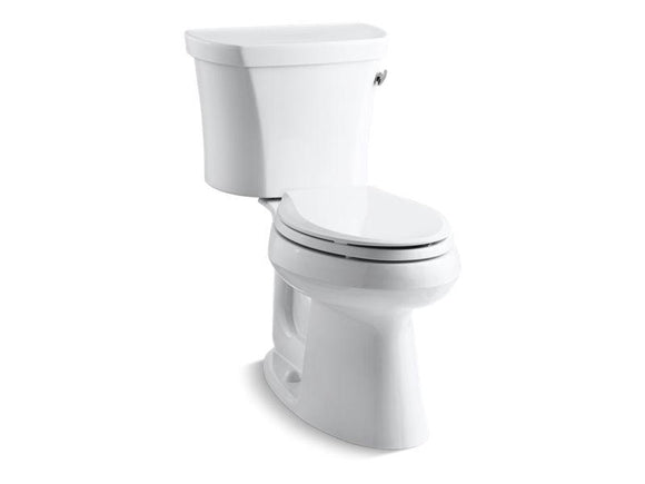 KOHLER 3949-RA-0 Highline Comfort Height Two-Piece Elongated 1.28 Gpf Chair Height Toilet With Right-Hand Trip Lever And 14
