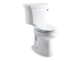 KOHLER 3949-RA-0 Highline Comfort Height Two-Piece Elongated 1.28 Gpf Chair Height Toilet With Right-Hand Trip Lever And 14" Rough-In in White