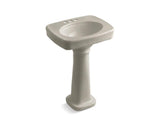 KOHLER 2338-4-G9 Bancroft 24" Pedestal Bathroom Sink With 4" Centerset Faucet Holes in Sandbar
