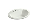 KOHLER K-2699-4-NY Bryant Oval Drop-in bathroom sink with 4" centerset faucet holes
