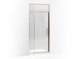 KOHLER 705819-L-ABV Lattis Pivot Shower Door With Sliding Steam Transom, 89-1/2" H X 36 - 39" W, With 3/8" Thick Crystal Clear Glass in Anodized Brushed Bronze