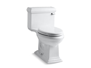 KOHLER 3812-RA-0 Memoirs Classic Comfort Height One-Piece Compact Elongated 1.28 Gpf Chair Height Toilet With Right-Hand Trip Lever, And Quiet-Close Seat in White