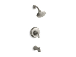 KOHLER K-TS10275-4 Forté Sculpted Rite-Temp bath and shower trim with slip-fit spout and 2.5 gpm showerhead