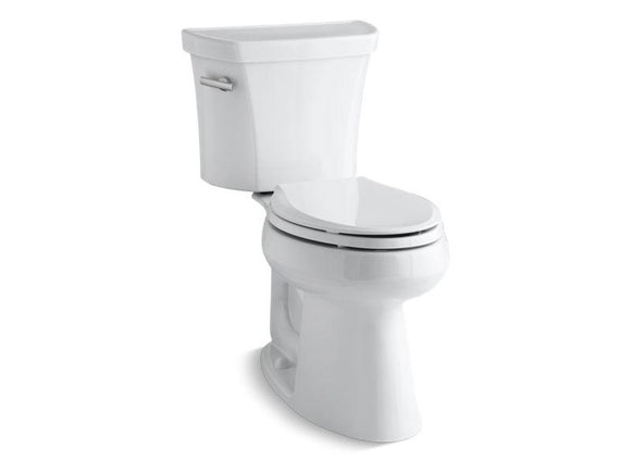 KOHLER 3889-T-0 Highline Comfort Height Two-Piece Elongated 1.28 Gpf Chair Height Toilet With Tank Cover Locks And 10