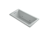 KOHLER K-1822-GVBCW-95 Underscore Rectangle 66" x 32" drop-in VibrAcoustic + BubbleMassage(TM) Air Bath with Bask(TM) heated surface and chromatherapy