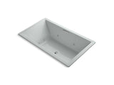 KOHLER K-1174-H2-95 Underscore Rectangle 72" x 42" drop-in whirlpool with heater without jet trim and with center drain