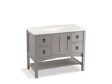 KOHLER K-99568-1WT Marabou 42" bathroom vanity cabinet with 1 door and 4 drawers